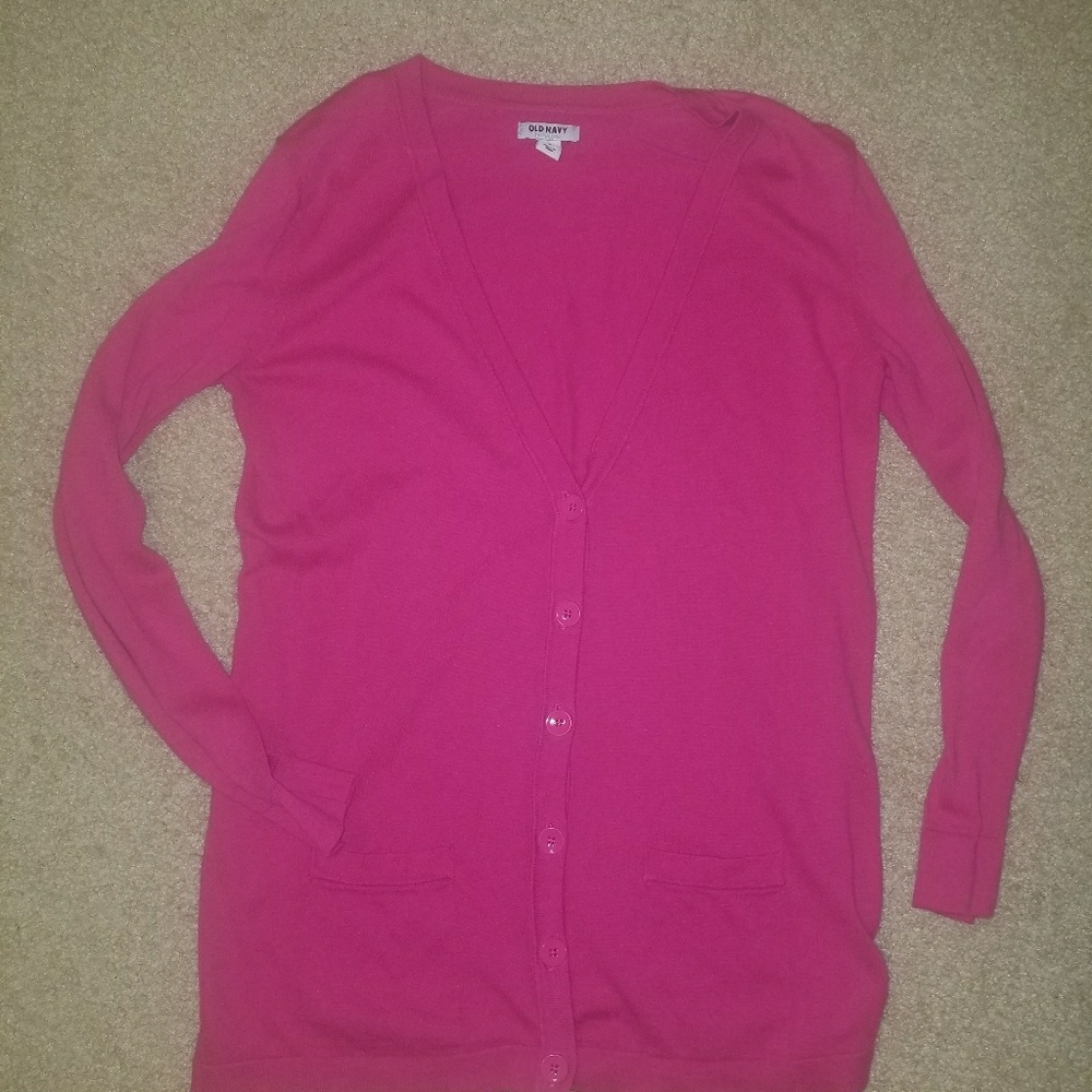 Pink cardigan